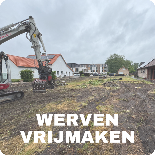 Bouwterrein dat wordt vrijgemaakt voor een nieuw project